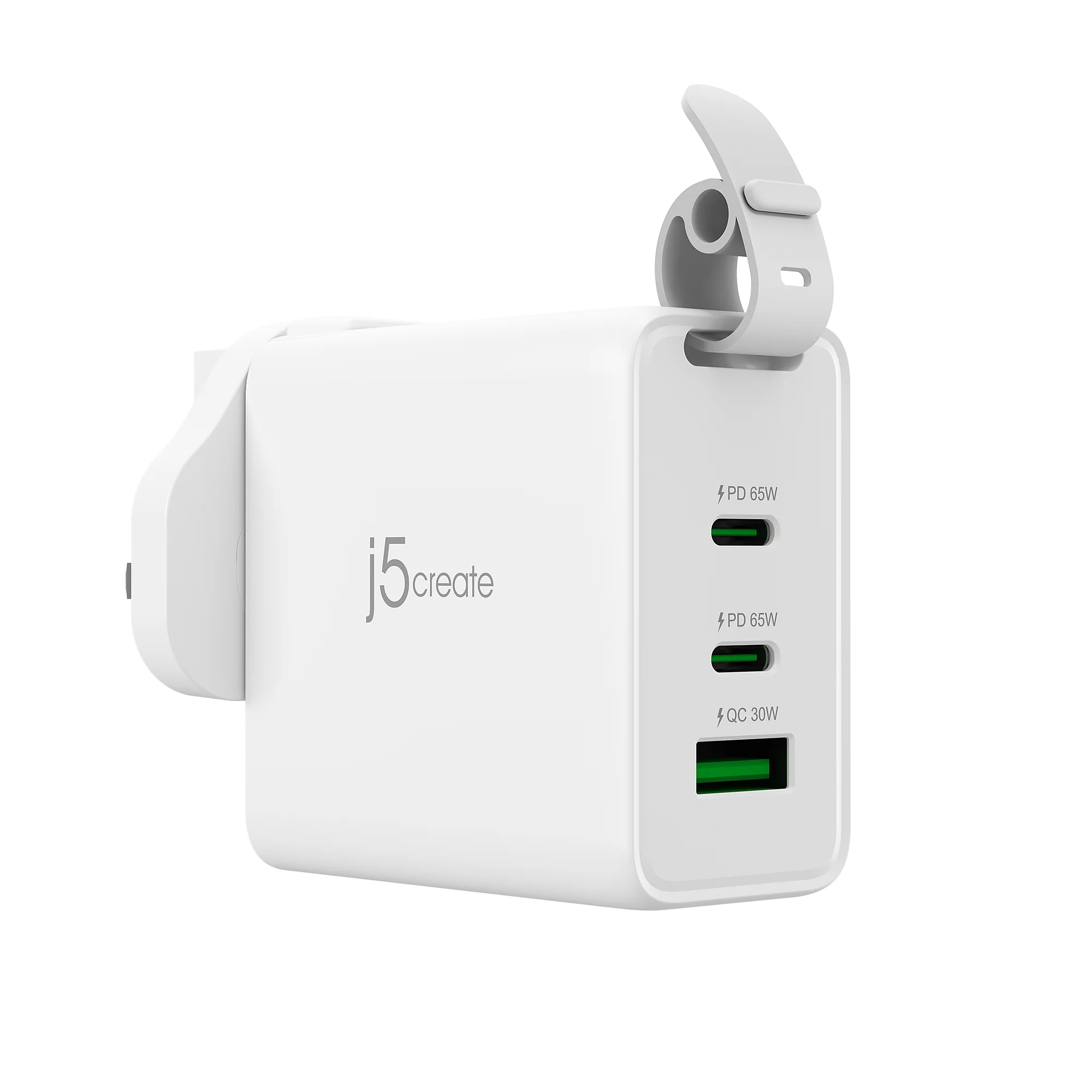 65W GaN USB-C® 3-Port Travel Charger with changeable AC plugs - Image 6