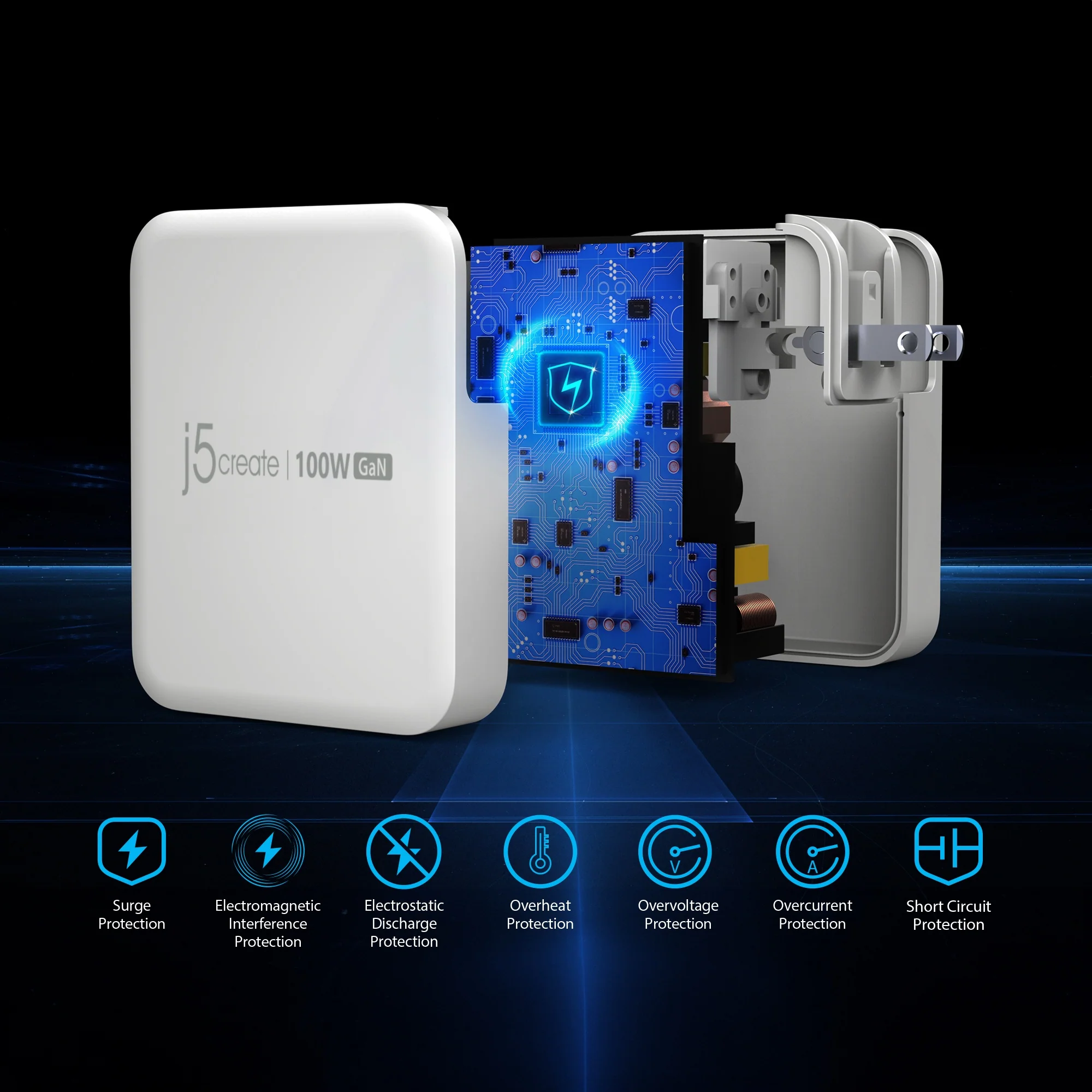 100W GaN USB-C® 5-Port Charger - Image 8
