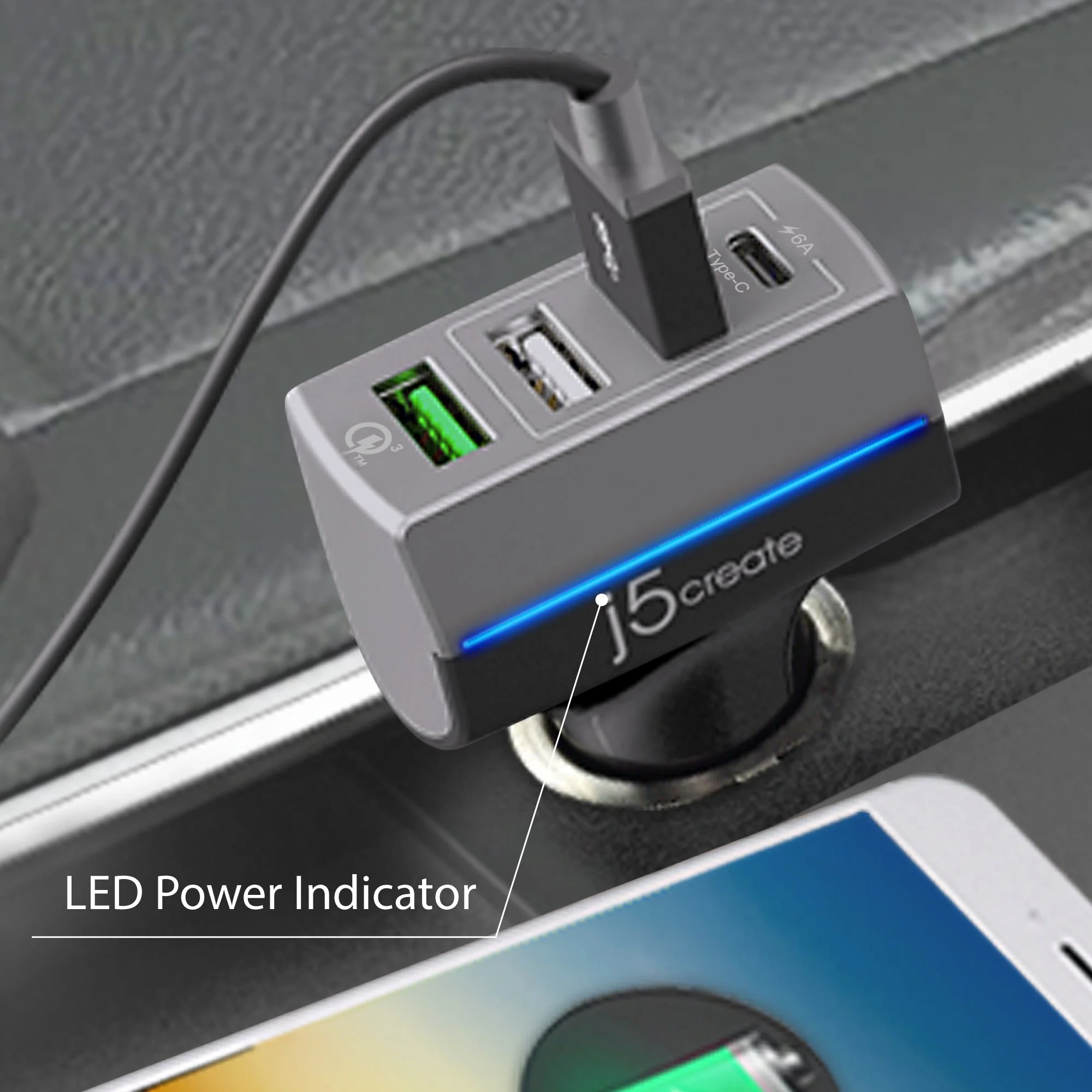 4-Port USB™ QC 3.0 & Type-C™ Car Charger - Image 7