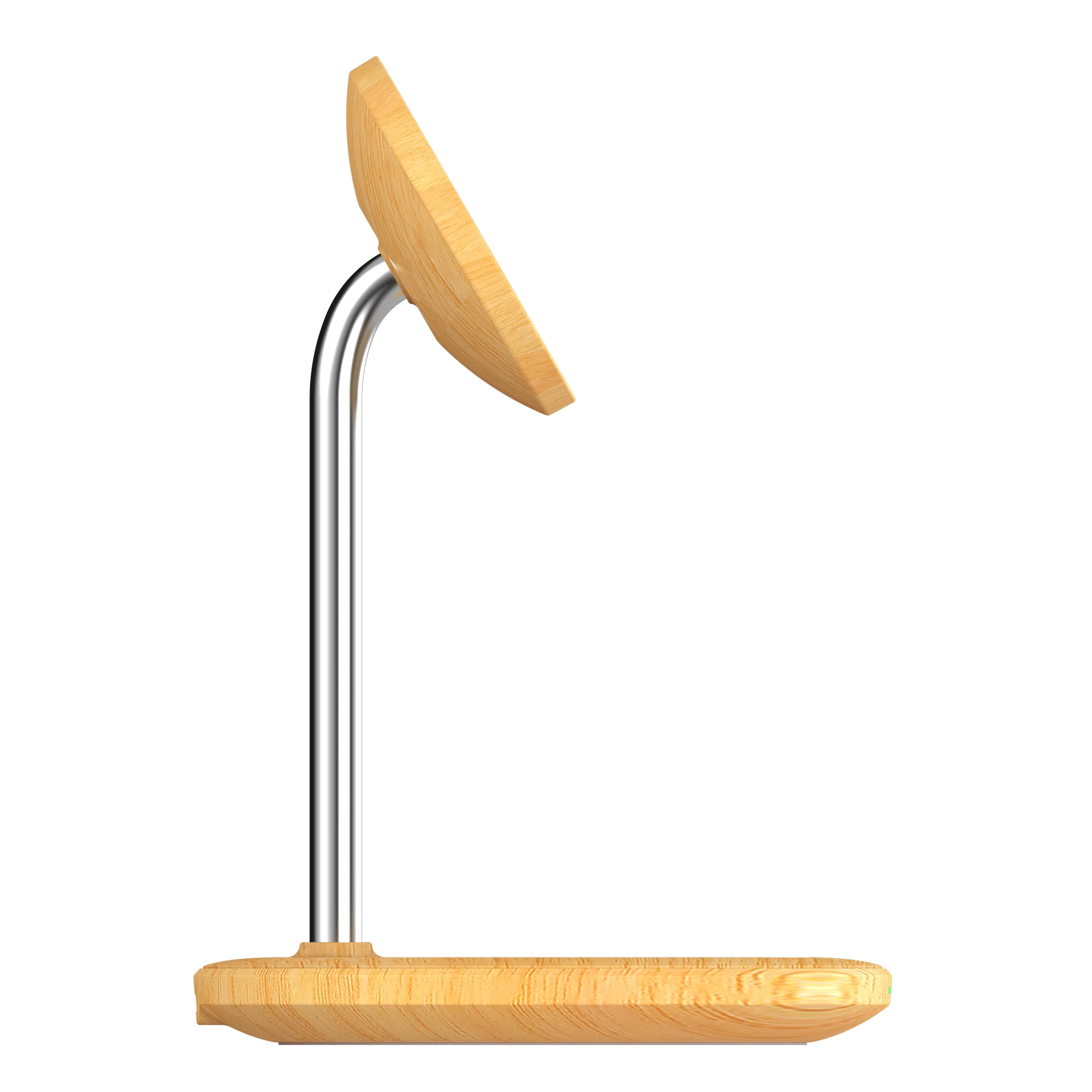 Wood Grain 2-in-1 Magnetic Wireless Charging Stand - Image 4
