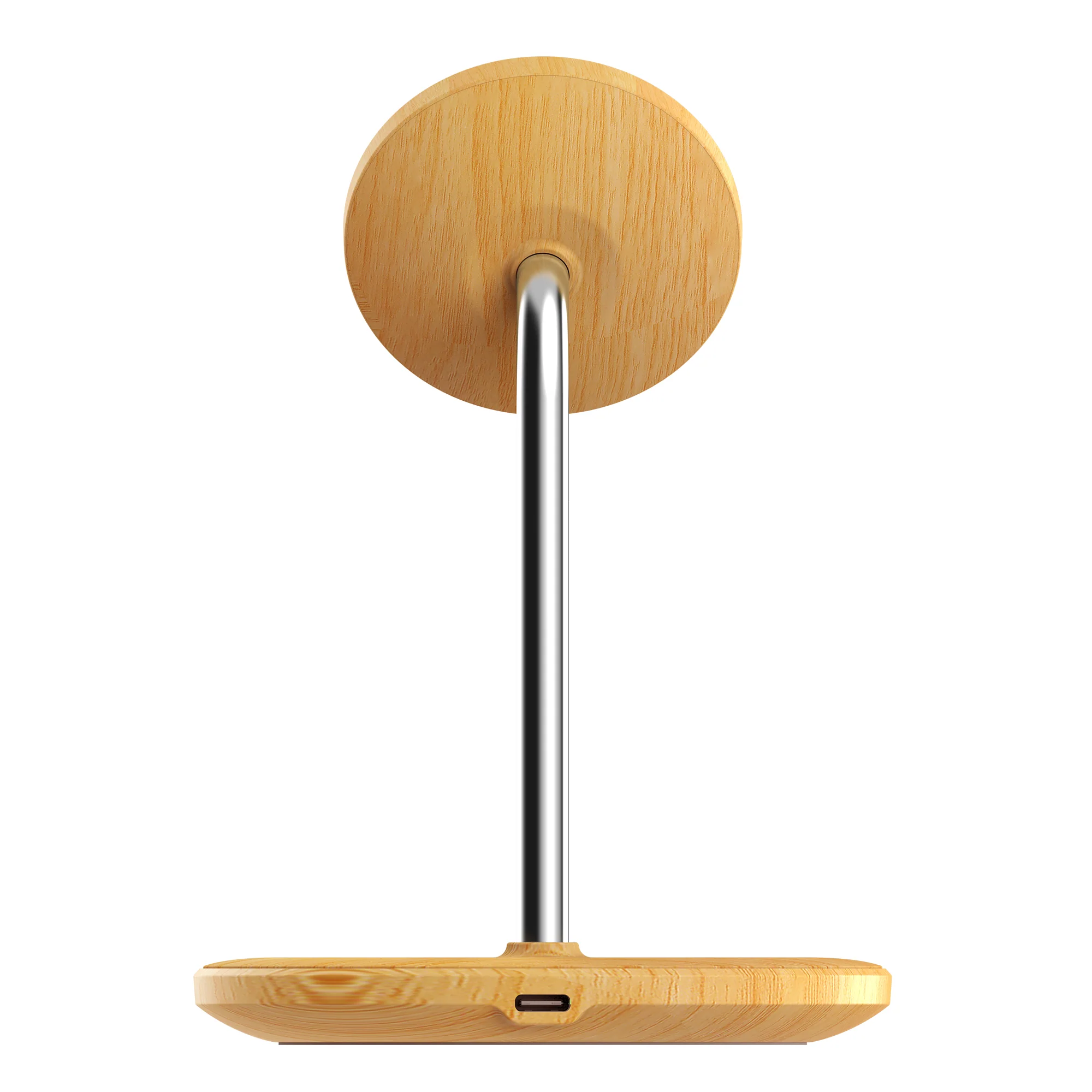 Wood Grain 2-in-1 Magnetic Wireless Charging Stand - Image 5