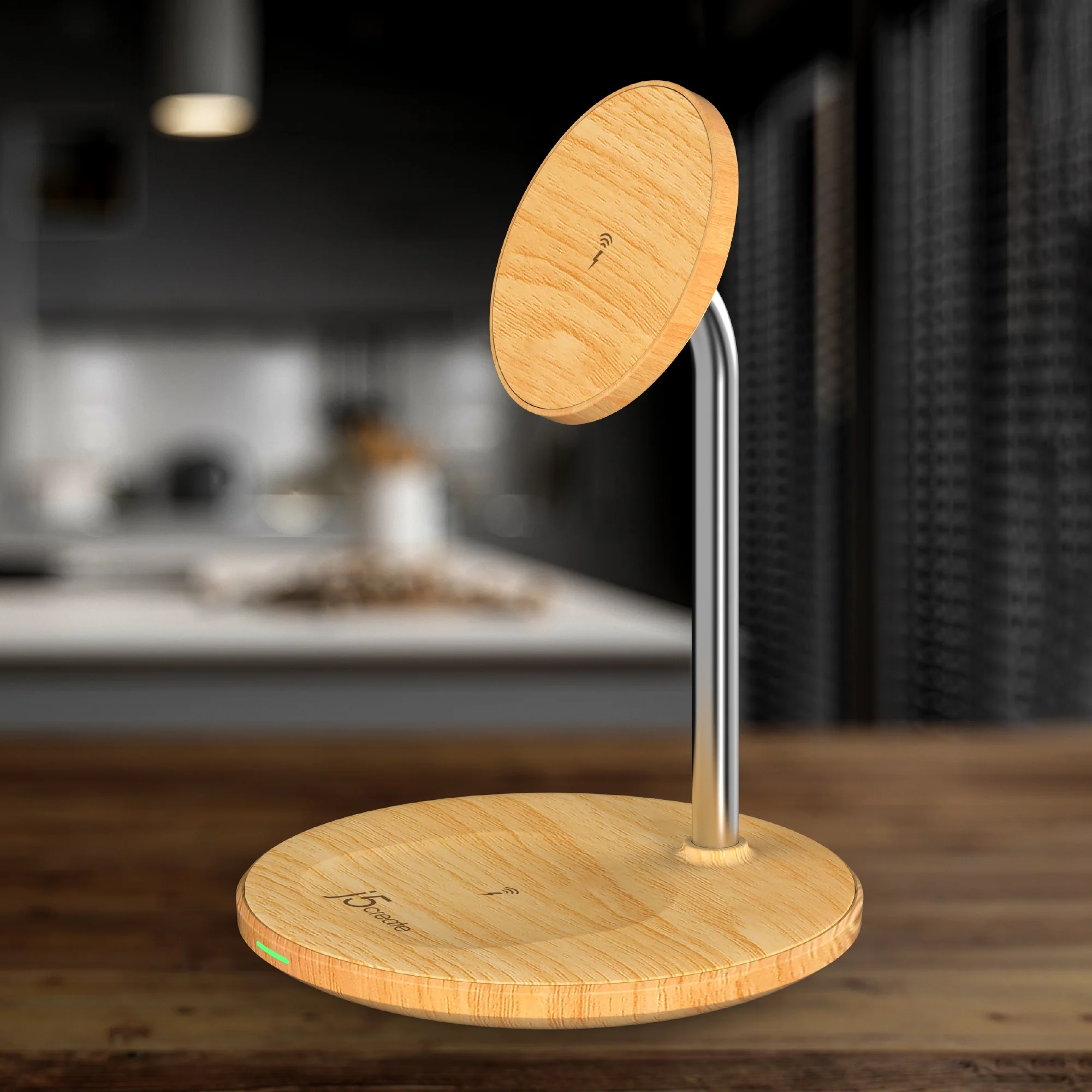Wood Grain 2-in-1 Magnetic Wireless Charging Stand - Image 8