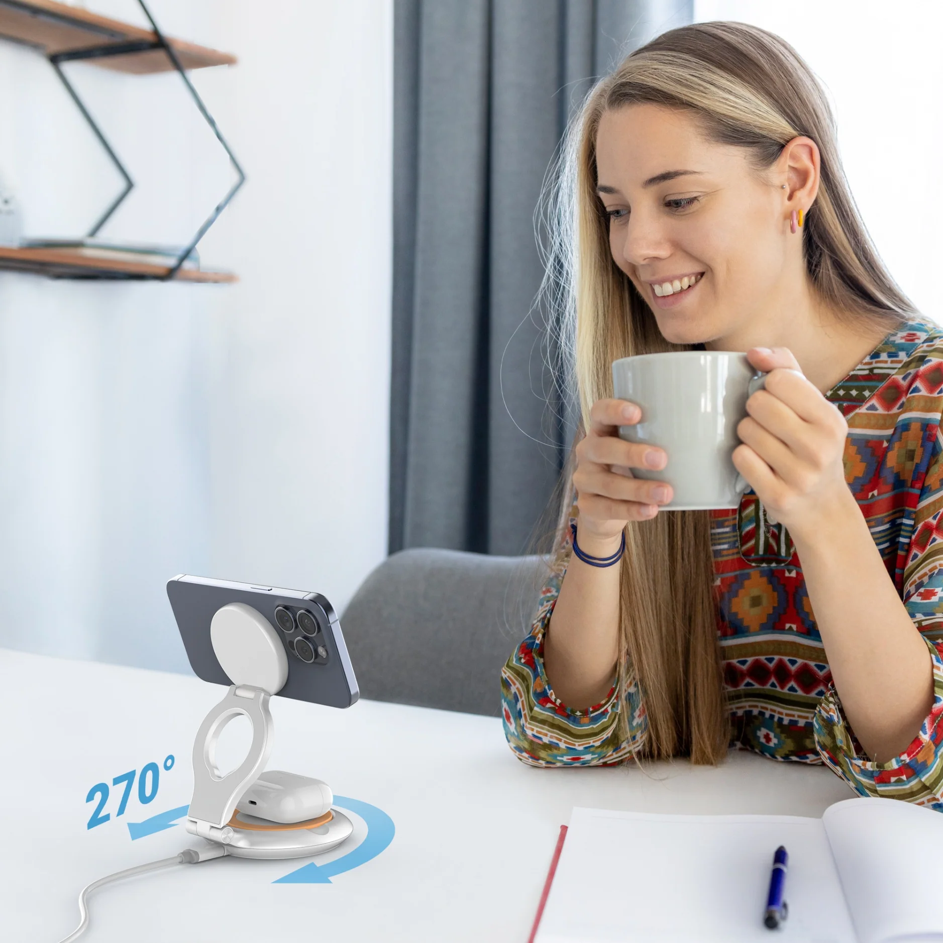 Qi2 2-in-1 Magnetic Foldable Wireless Charging Station - Image 10