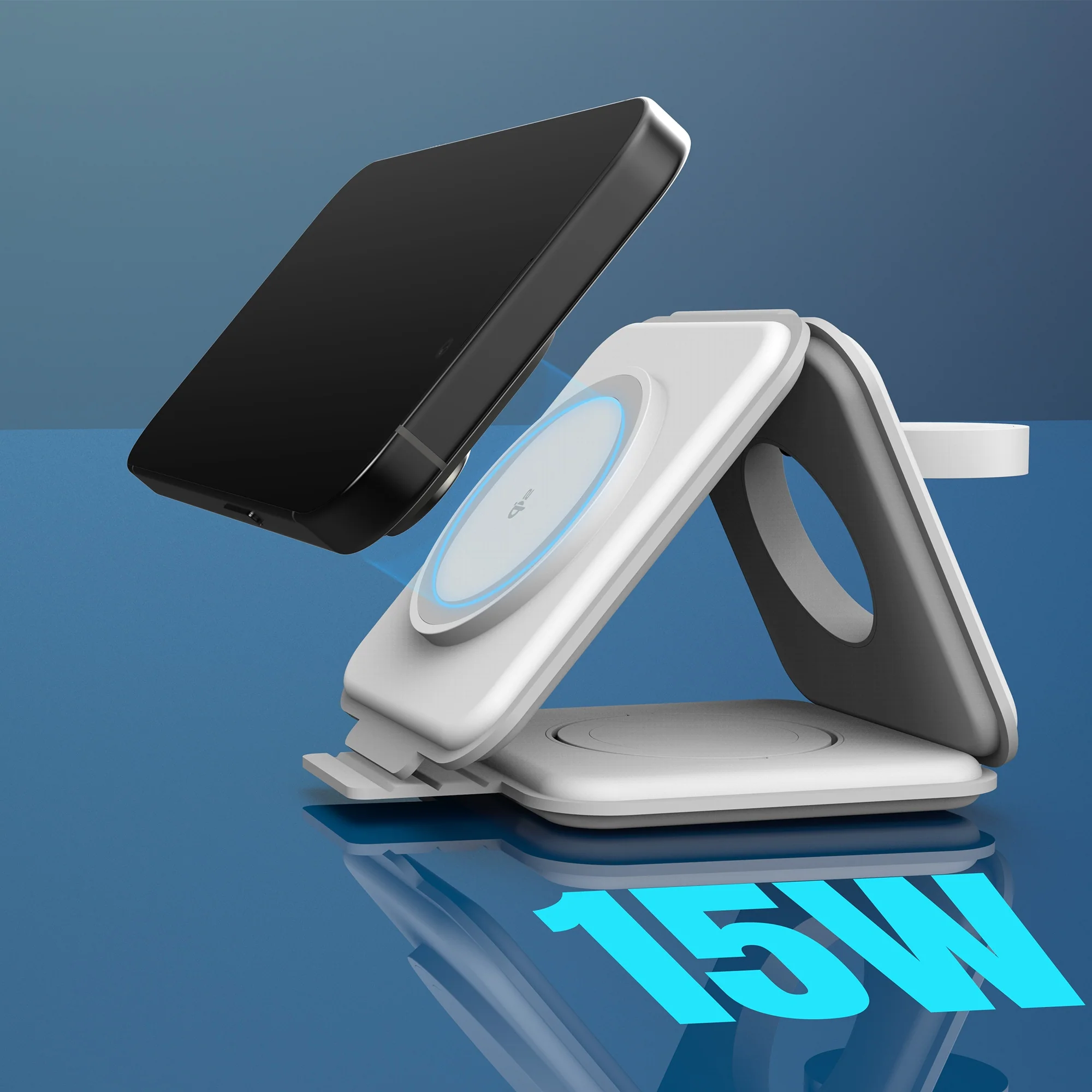 Qi2 3-in-1 Magnetic Travel Wireless Charging Station - Image 8