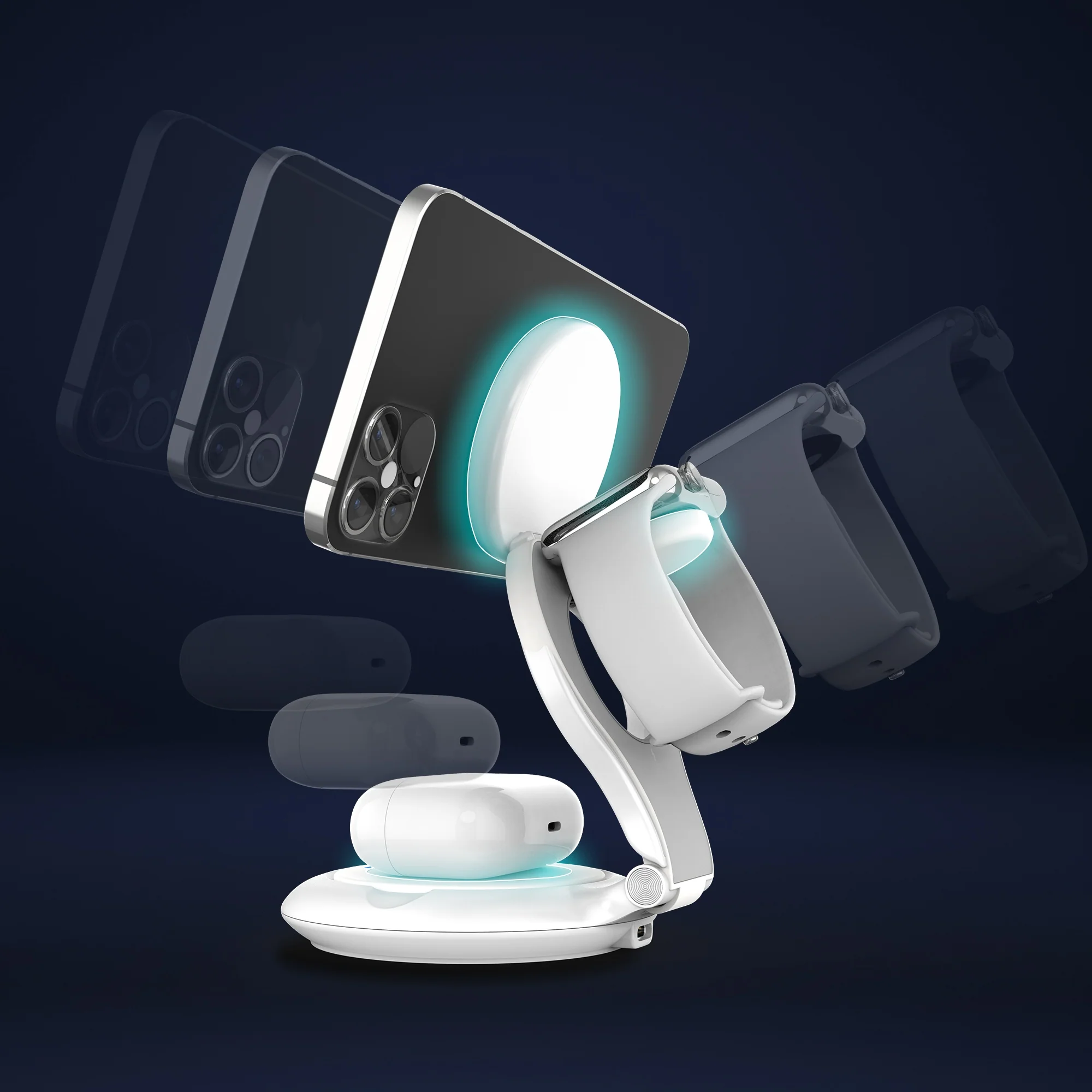 Qi2 3-in-1 Magnetic Foldable Wireless Charging Station - Image 7