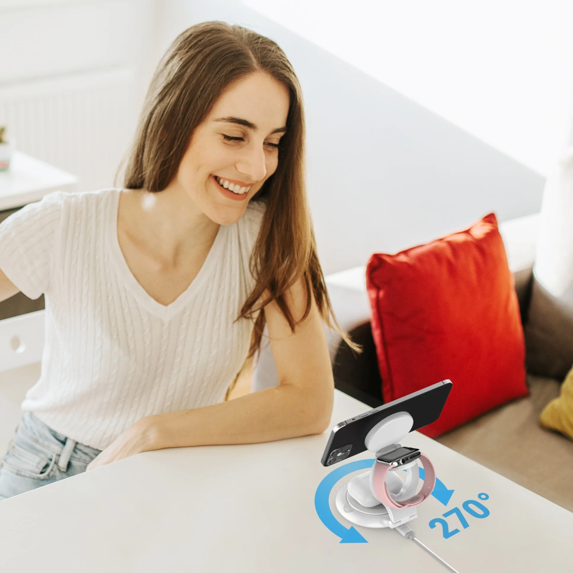 Qi2 3-in-1 Magnetic Foldable Wireless Charging Station - Image 9