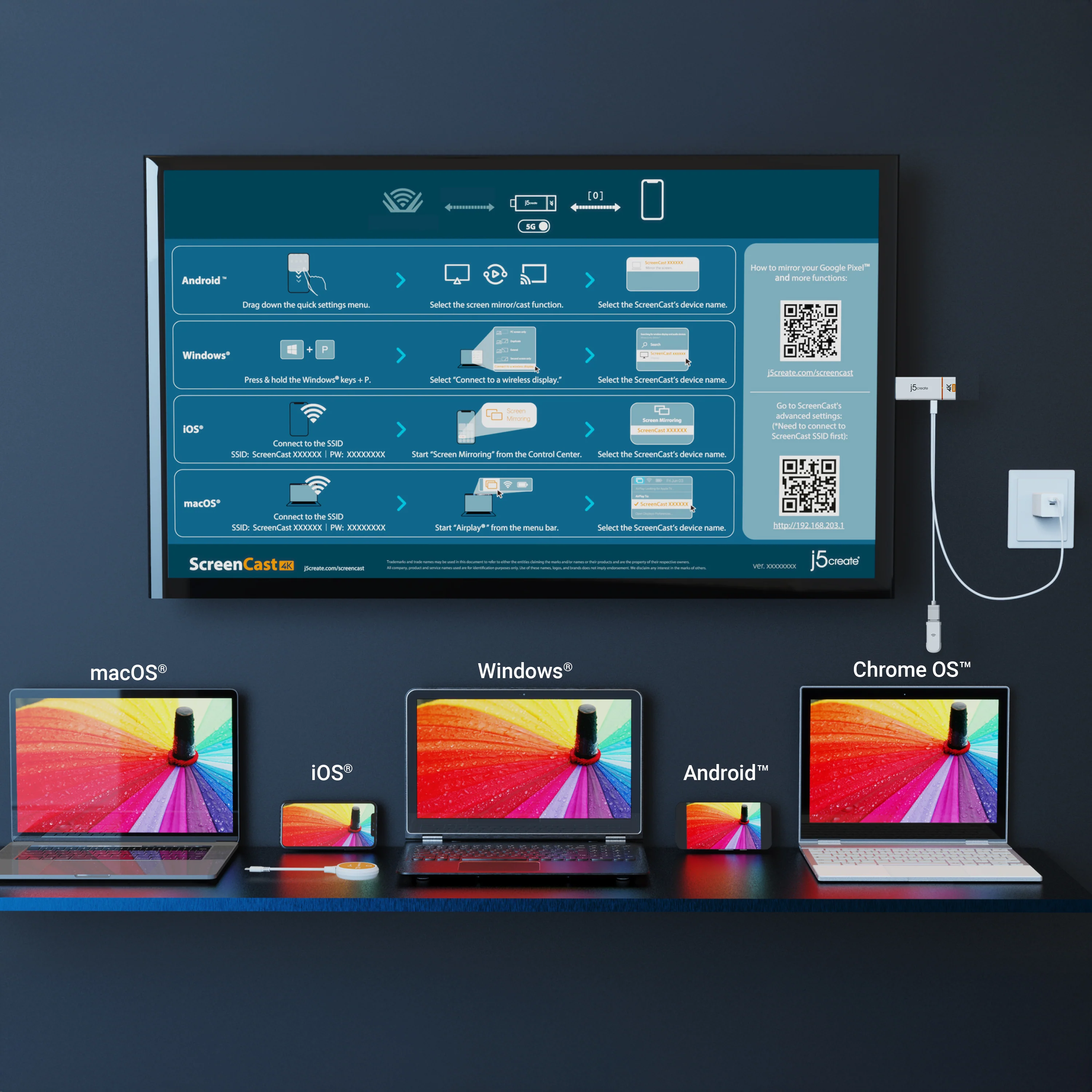 ScreenCast USB-C® Wireless Display Extender (with Antenna) - Image 6