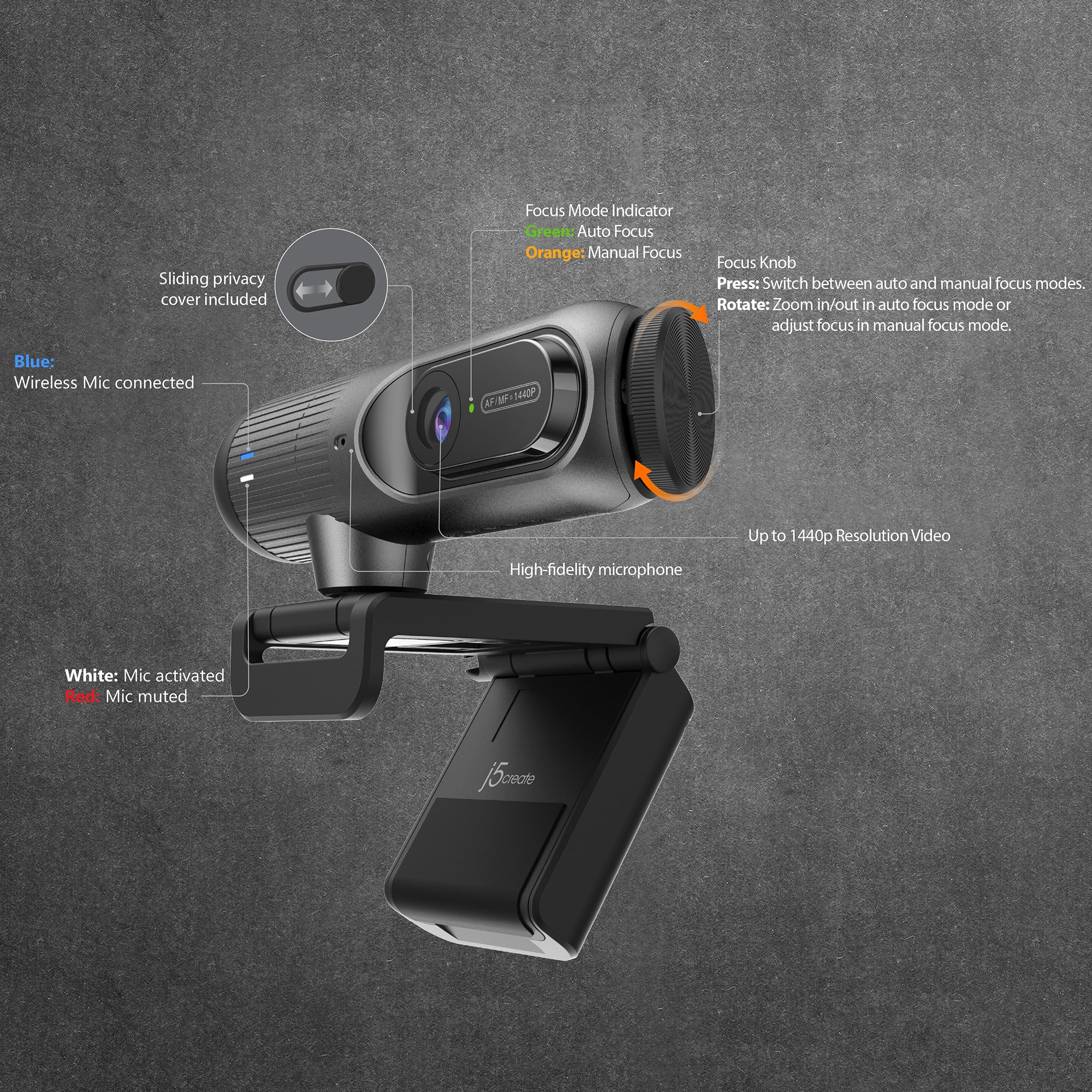 2K AI-Powered Webcam with Auto-Focus - Image 8
