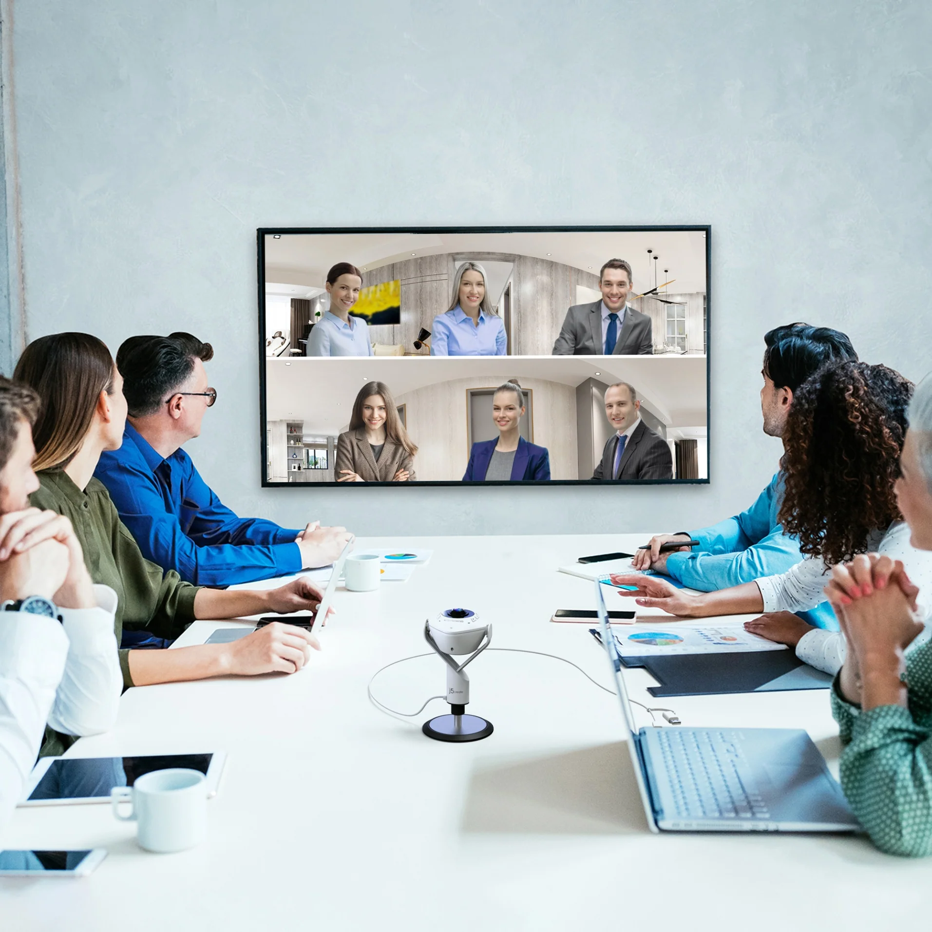 360° AI-Powered Webcam with Speakerphone - Image 6