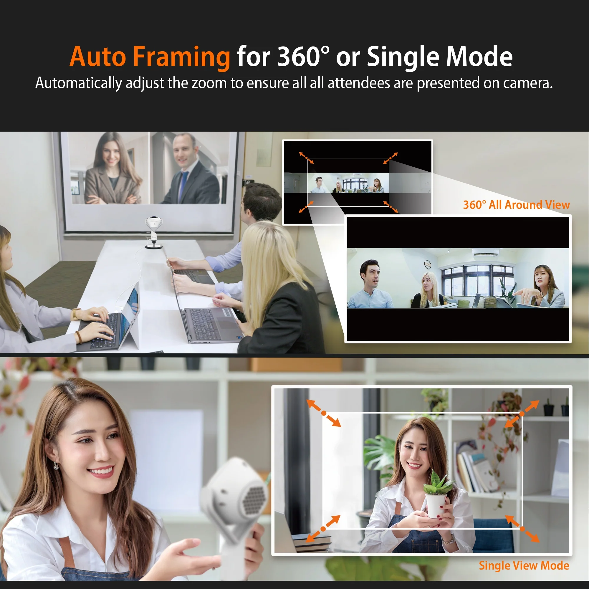 360° AI-Powered Webcam with Speakerphone - Image 8